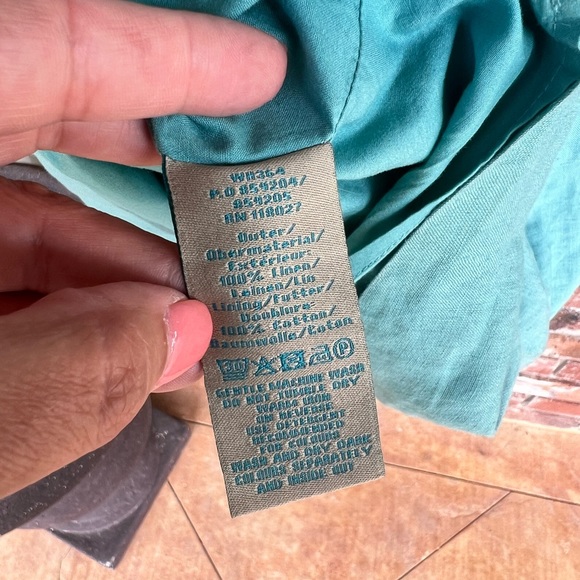 Boden teal Midi linen dress with Blue accents size 8 - Picture 8 of 8